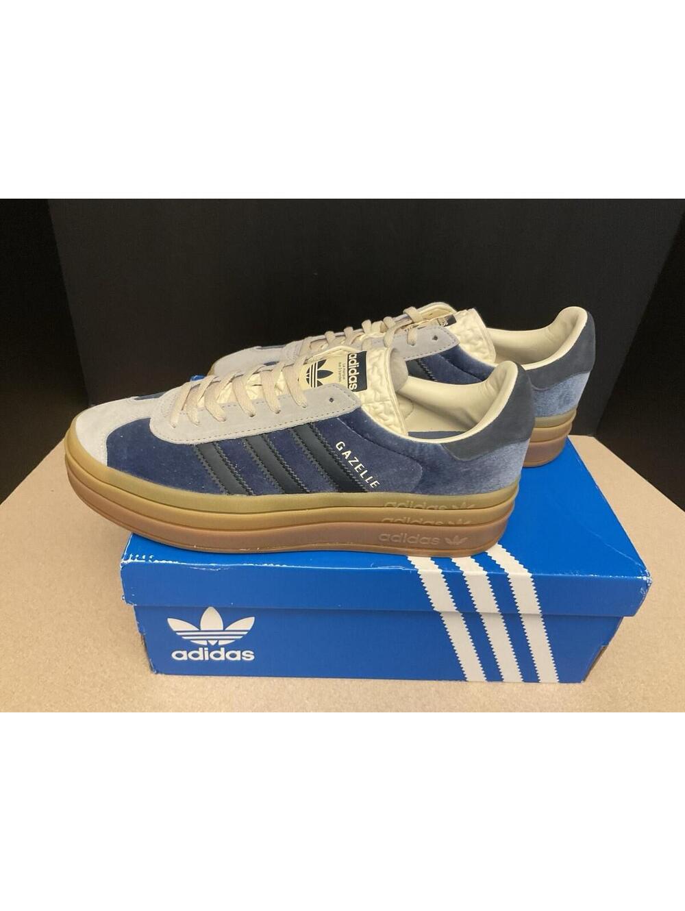 New! Womens Adidas Gazelle Bold Ink Blue Athletic Shoes. Size 10. Awesome Shoes!